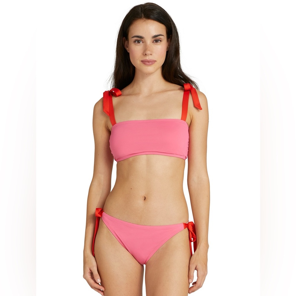 Kate Spade Kate Spade Shoulder Bow Tie Bikini set, Color Block, Size Large, $255